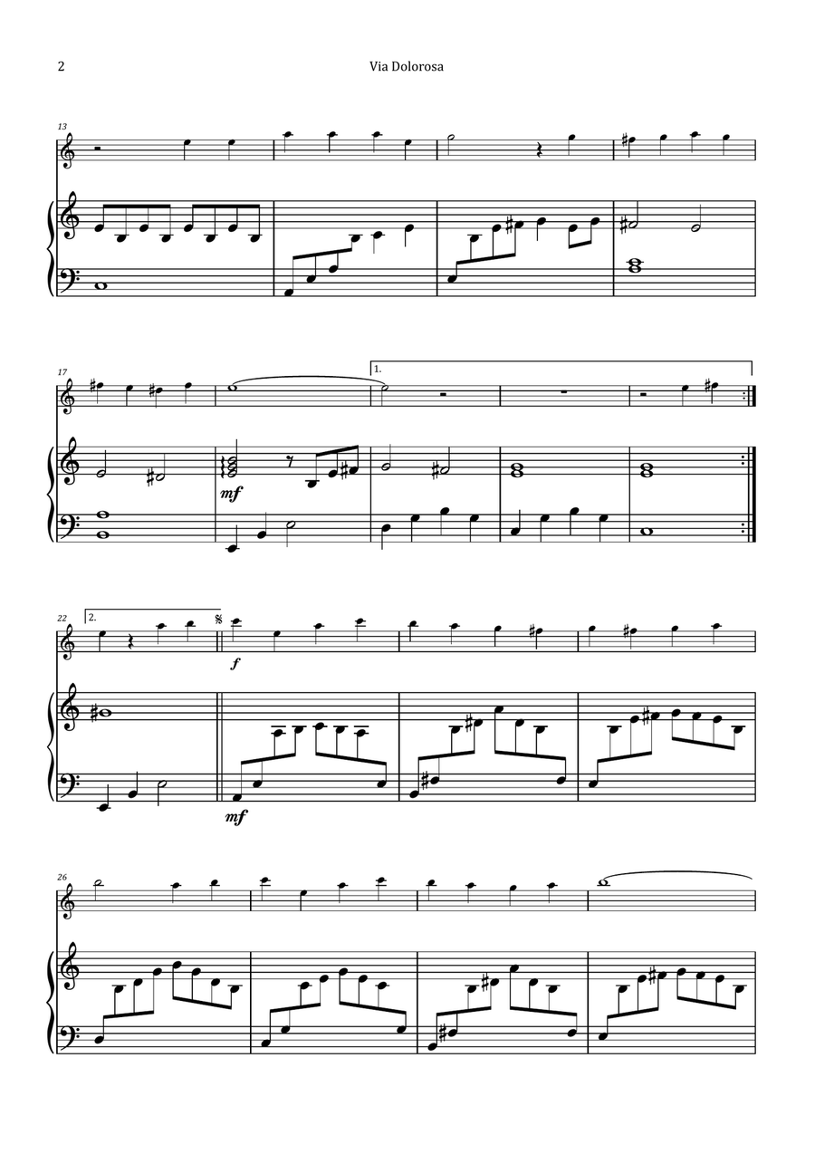 Via Dolorosa Chamber Music scores gallery preview page 2