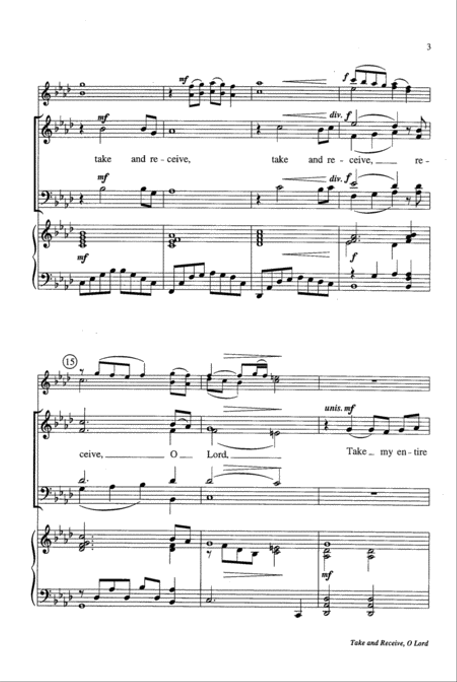 Take and Receive, O Lord 4-Part scores gallery preview page 3