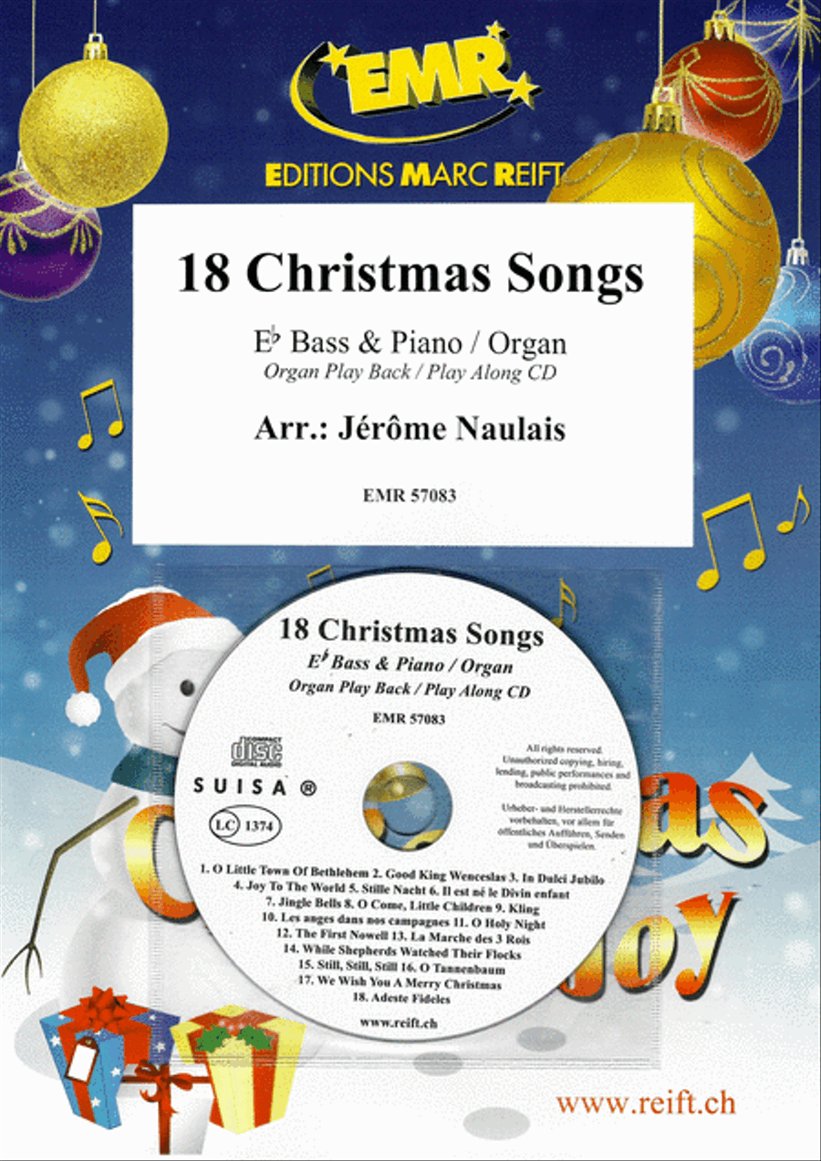 18 Christmas Songs Organ scores gallery preview page 1