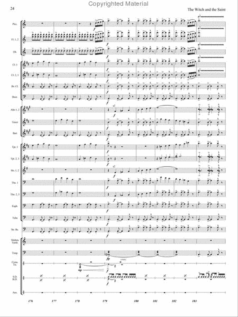 The Witch and The Saint Concert Band scores gallery preview page 23