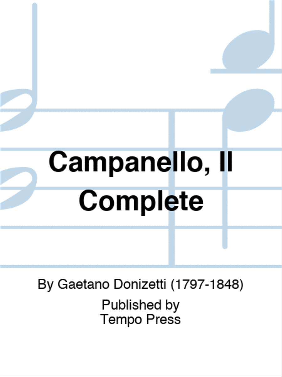 Campanello, Il Complete 4-Part scores gallery preview page 1