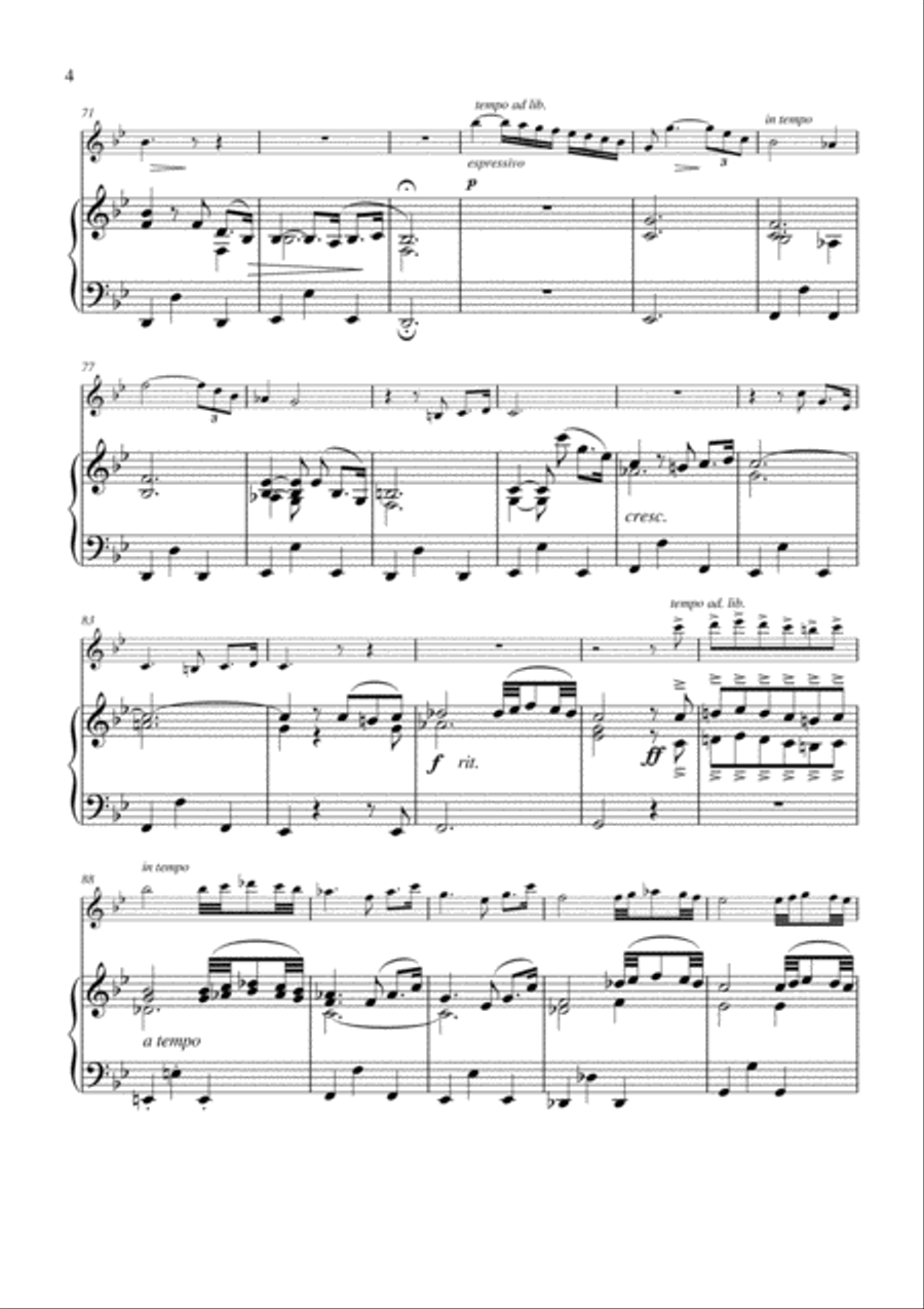 Albinoni - Adagio in G minor for violin and piano Violin Solo scores gallery preview page 4