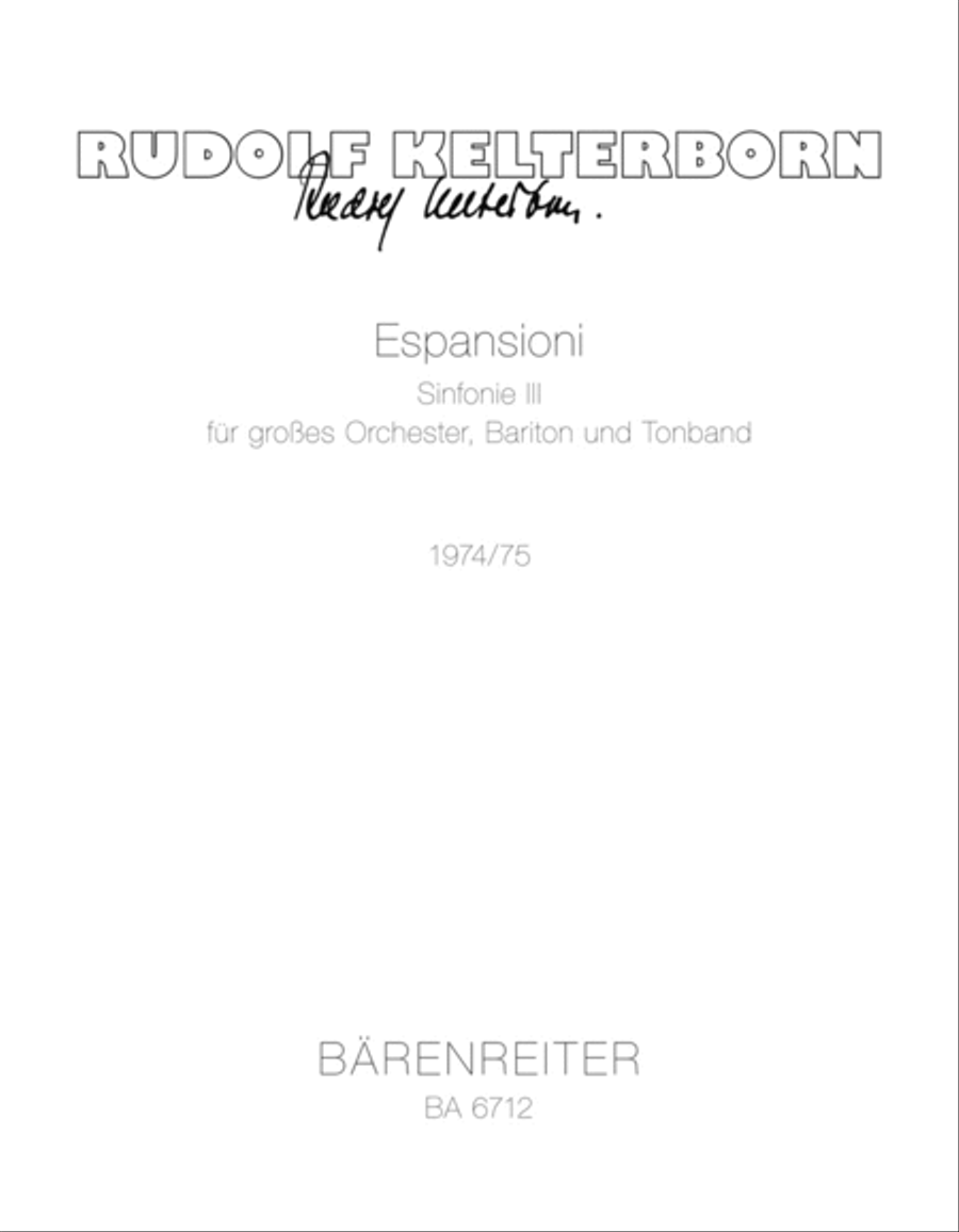 Espansioni (1974/1975) Espansioni (1974/1975) Orchestra scores gallery preview page 1