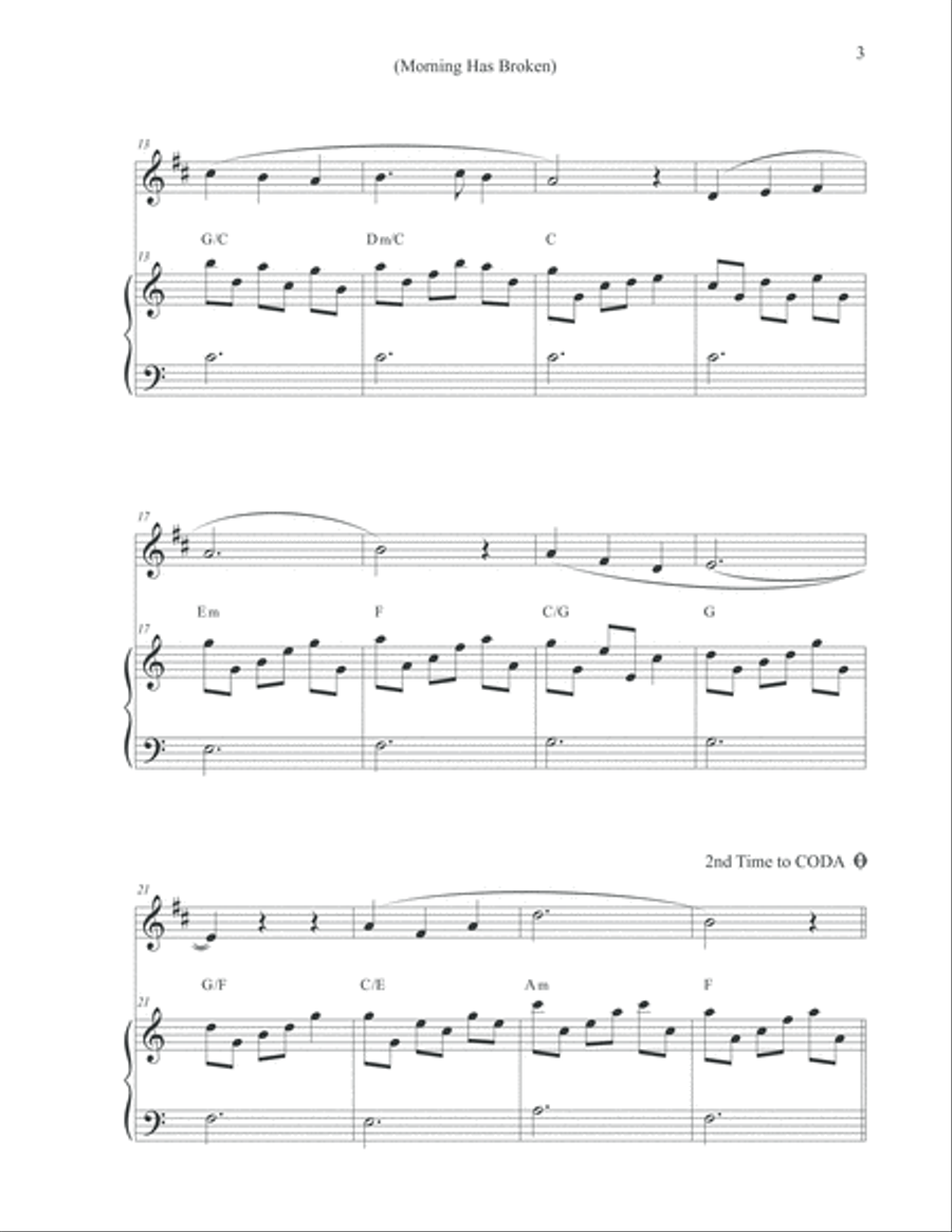 Morning Has Broken - Solo Trumpet Morning Has Broken - Solo Trumpet Trumpet Solo scores gallery preview page 3