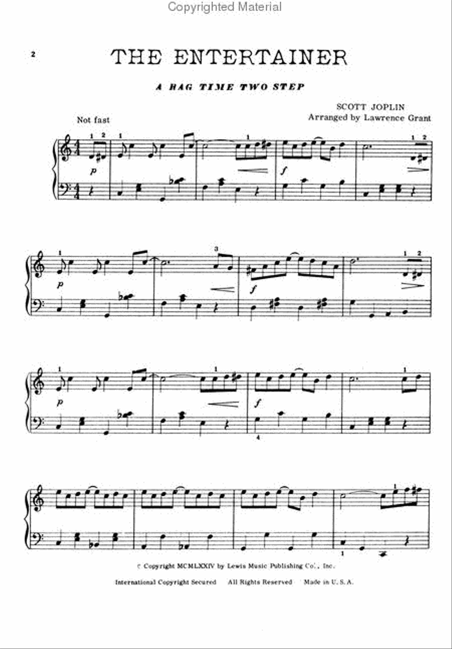 Scott Joplin – King of Ragtime for Easy Piano Easy Piano scores gallery preview page 2