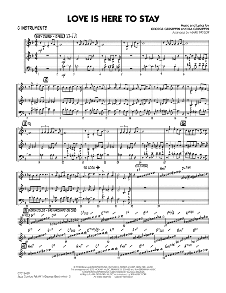 Jazz Combo Pak #41 (George Gershwin) - C Instruments