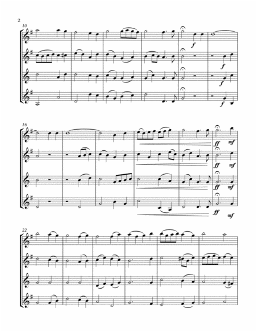 It Is Well with My Soul (Sax Quartet AATB) Saxophone Quartet scores gallery preview page 2