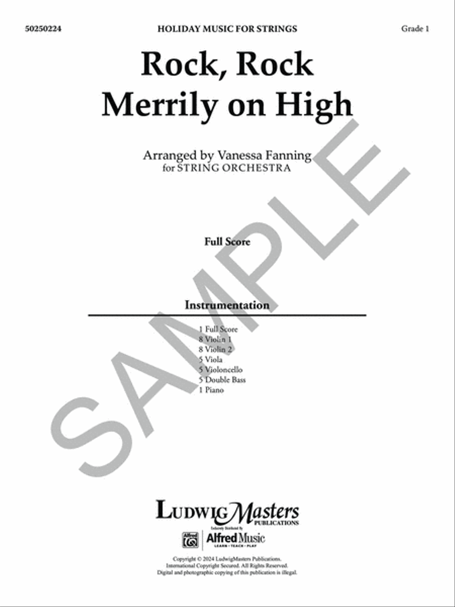 Rock, Rock Merrily on High String Orchestra scores gallery preview page 2
