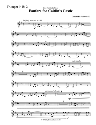 Fanfare for Caitlin's Castle--Trumpet in Bb #2