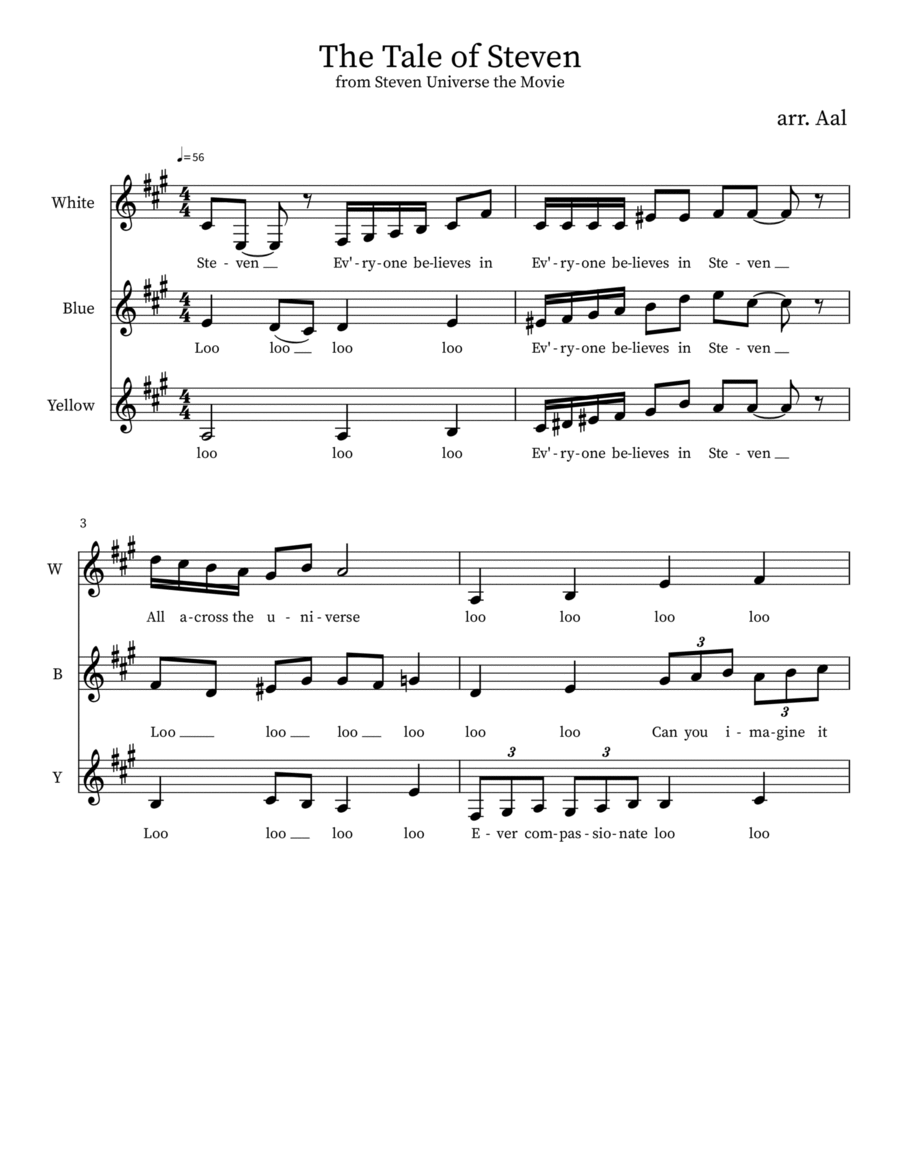 The Tale Of Steven SSA scores gallery preview page 1