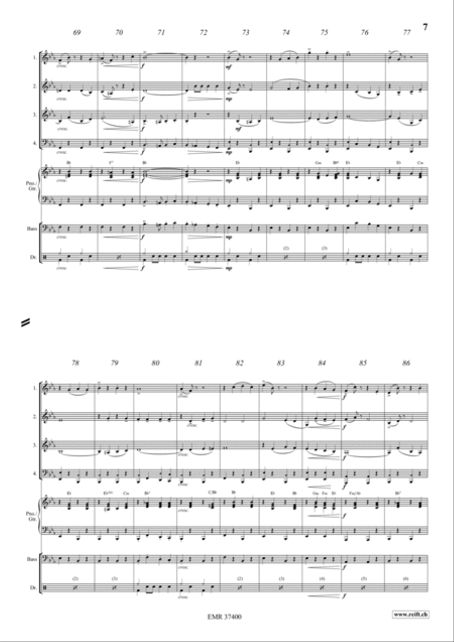 Colonel Bogey Woodwind Quartet scores gallery preview page 6