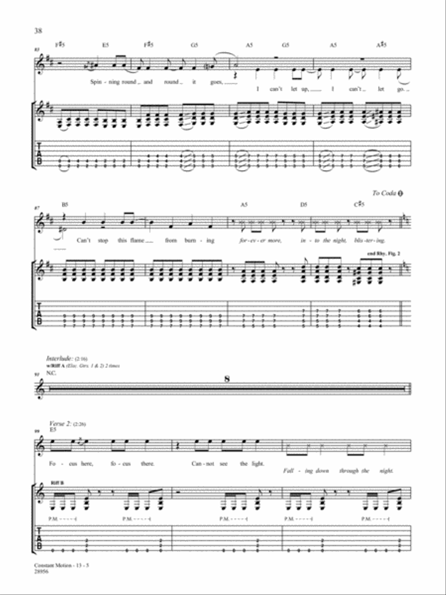 Constant Motion Guitar Tablature scores gallery preview page 5