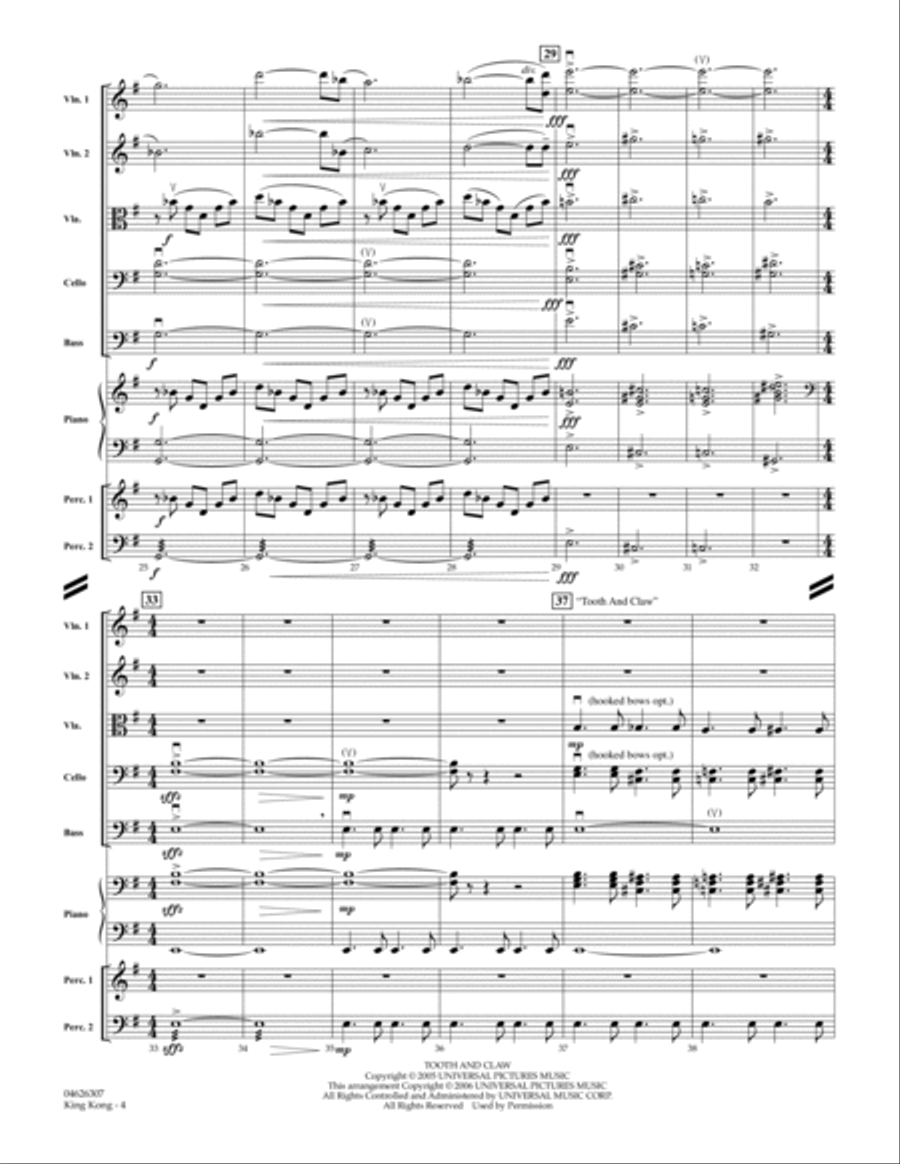 King Kong - Full Score King Kong - Full Score Orchestra scores gallery preview page 4