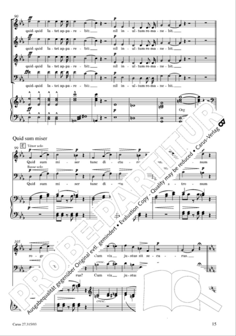Requiem in C major 4-Part scores gallery preview page 16