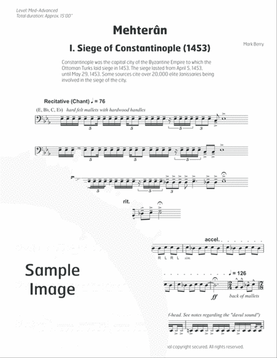 Mehteran Percussion scores gallery preview page 4