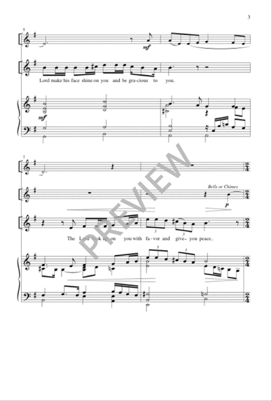 Advent Benediction 4-Part scores gallery preview page 3