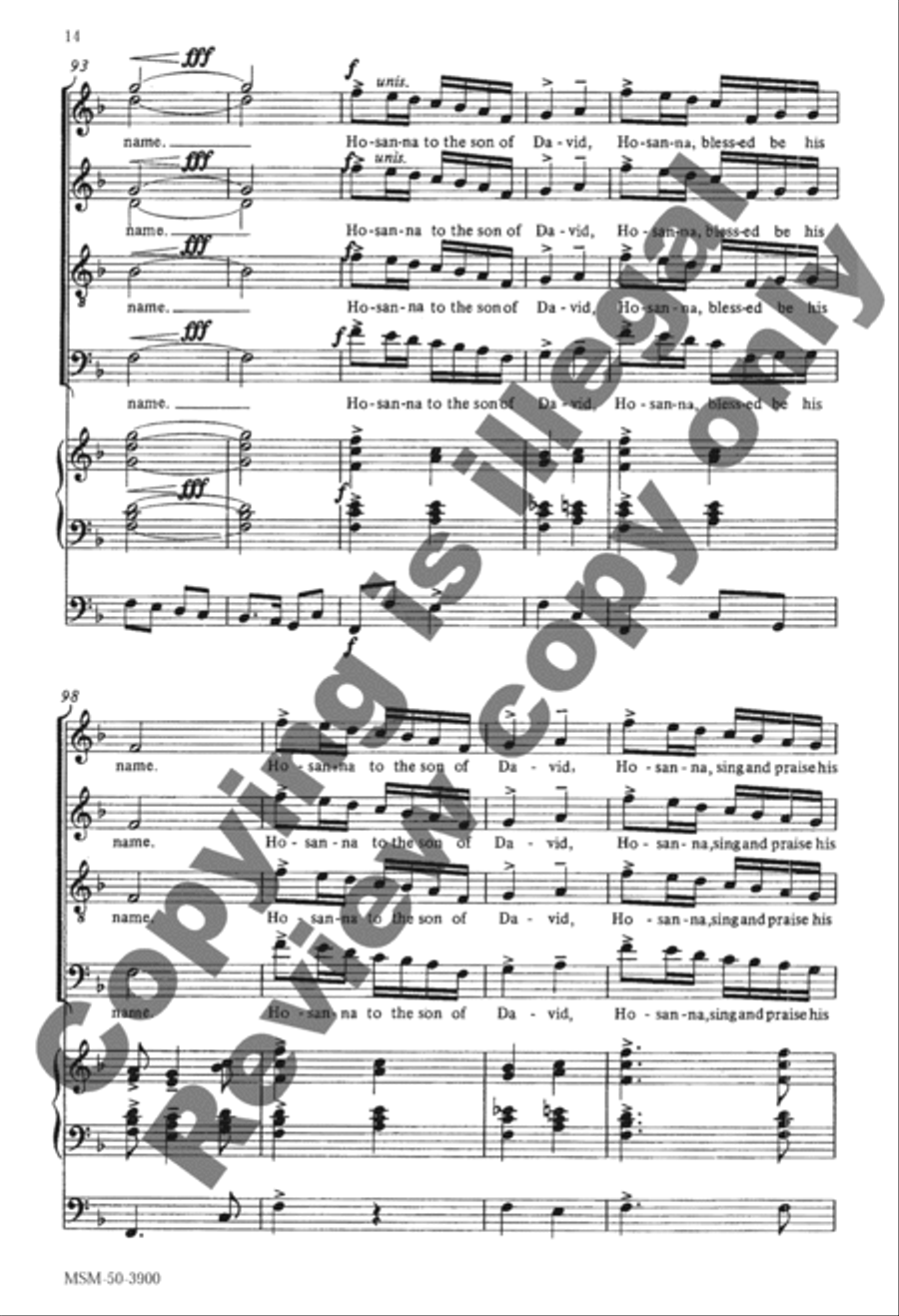 Song of Jubilation Divisi scores gallery preview page 13