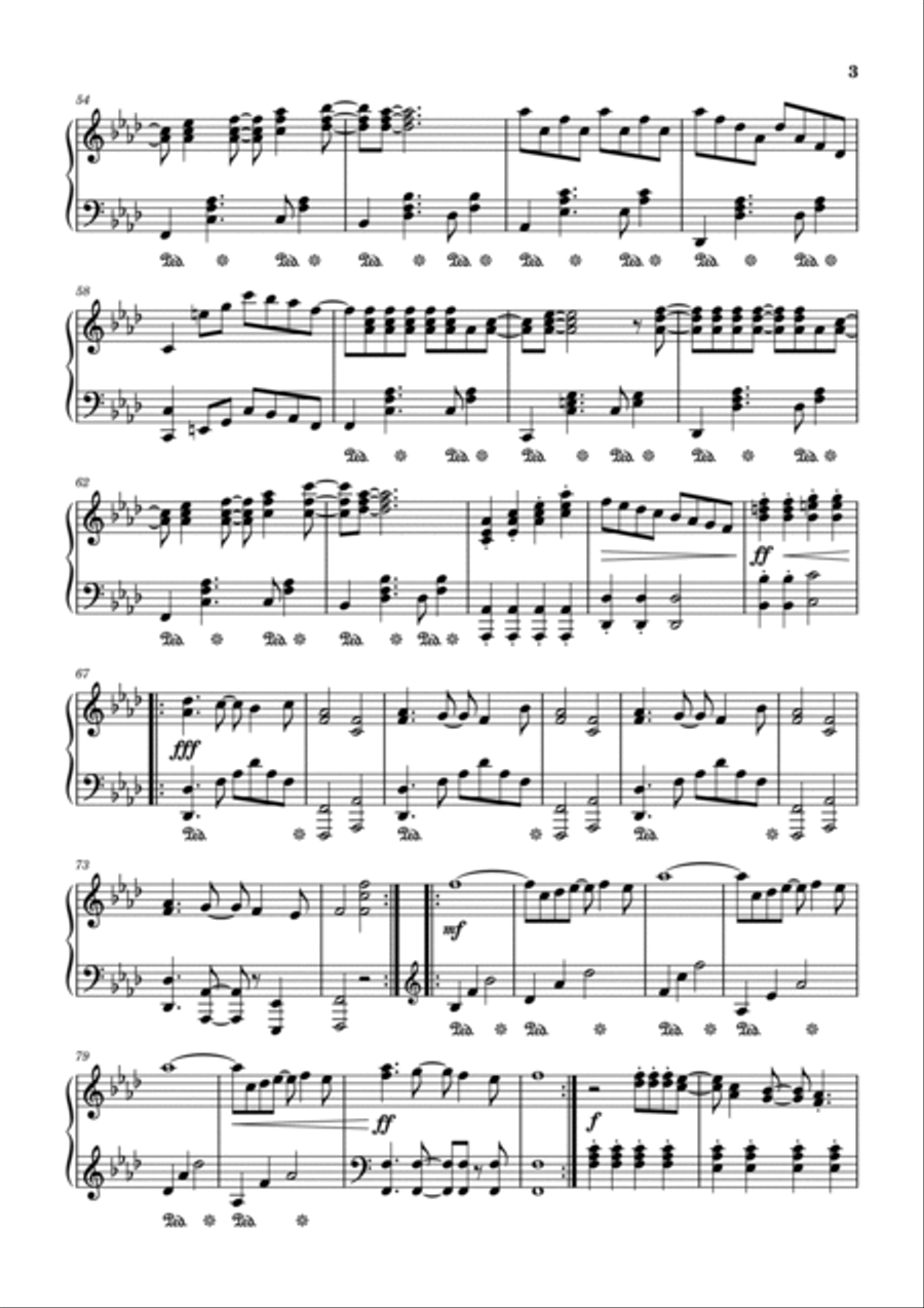 I Can't Fix You Piano Solo scores gallery preview page 3