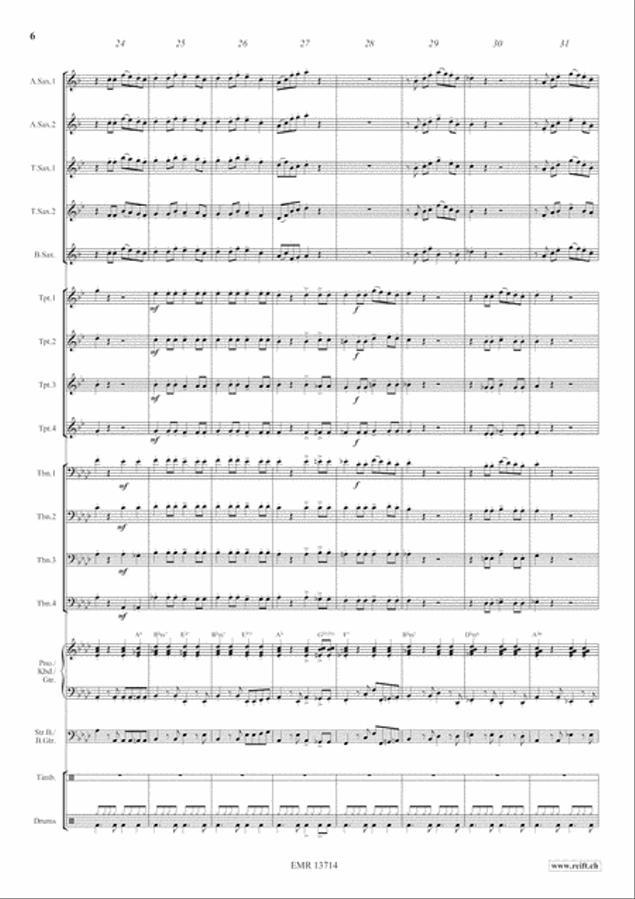 Hibiscus Cha Cha Hibiscus Cha Cha Big Band scores gallery preview page 7