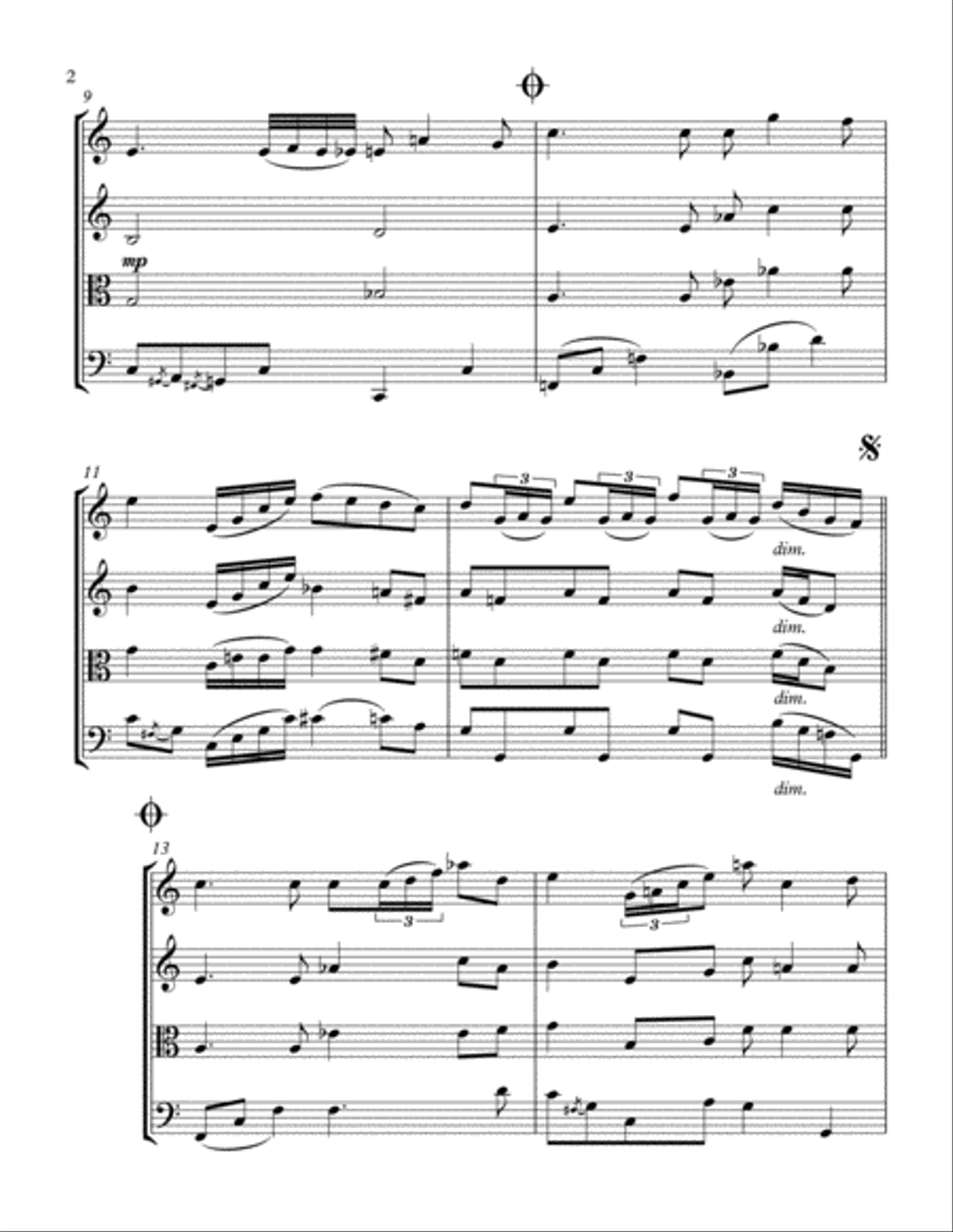 White Christmas String Quartet scores gallery preview page 3