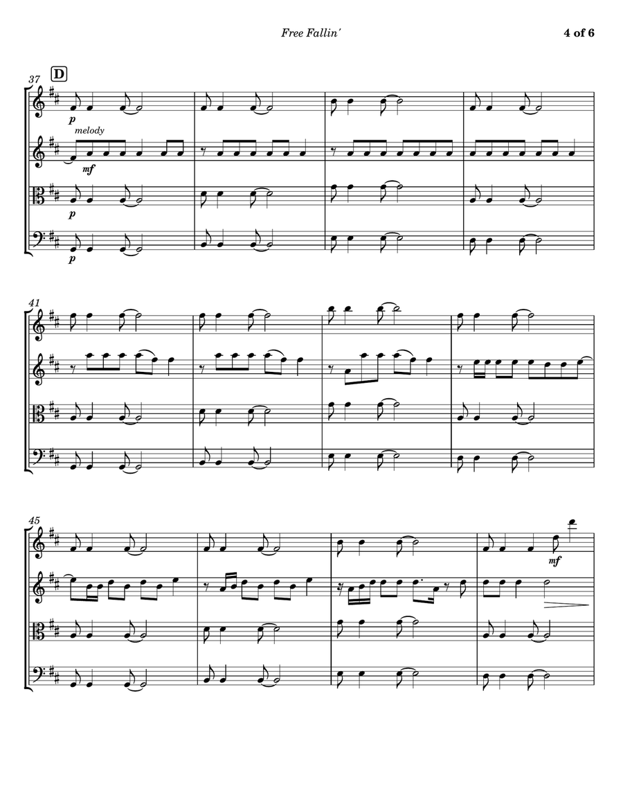 Sugar Sugar String Quartet scores gallery preview page 4