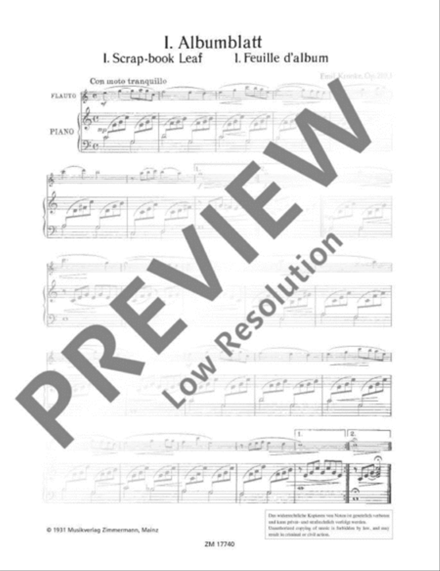 Humming-Birds Flute Solo scores gallery preview page 3