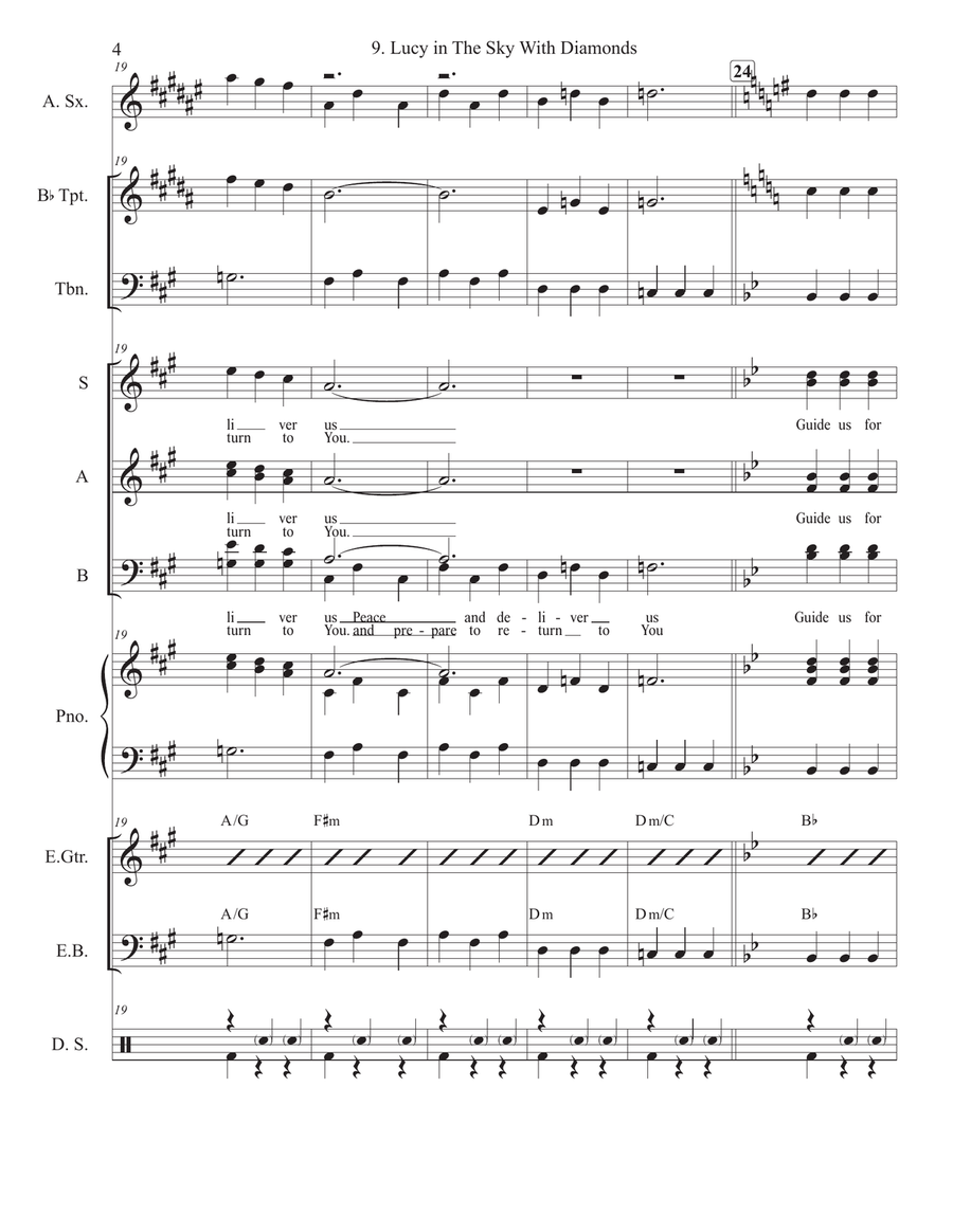 Lucy In The Sky With Diamonds Cover Band scores gallery preview page 4