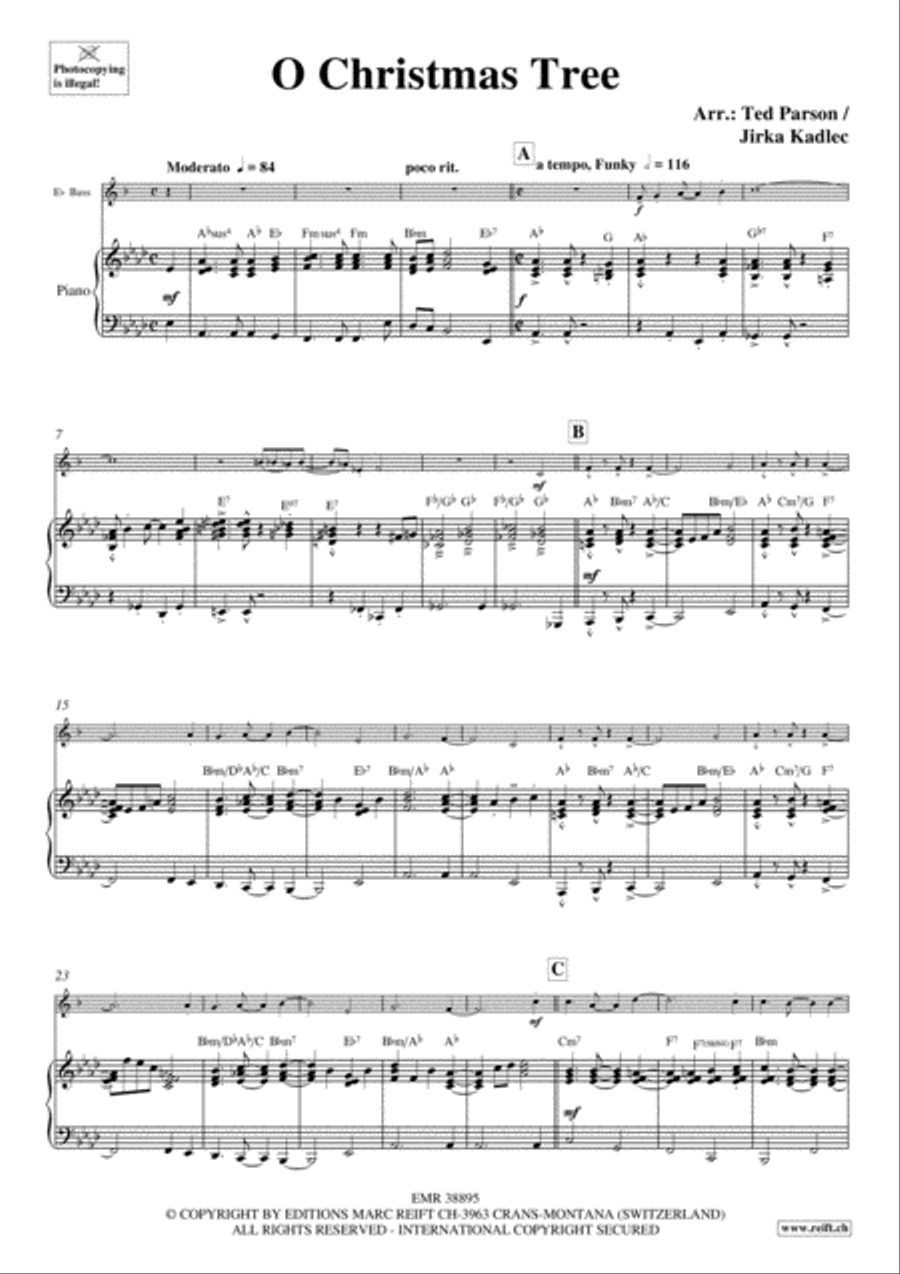 O Christmas Tree Piano Accompaniment scores gallery preview page 3