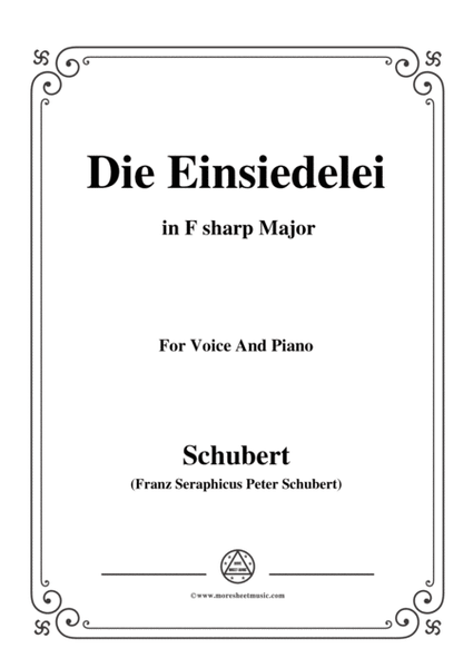 Schubert-Die Einsiedelei(The Hermitage),in F sharp Major,D.393,for Voice&Piano image number null