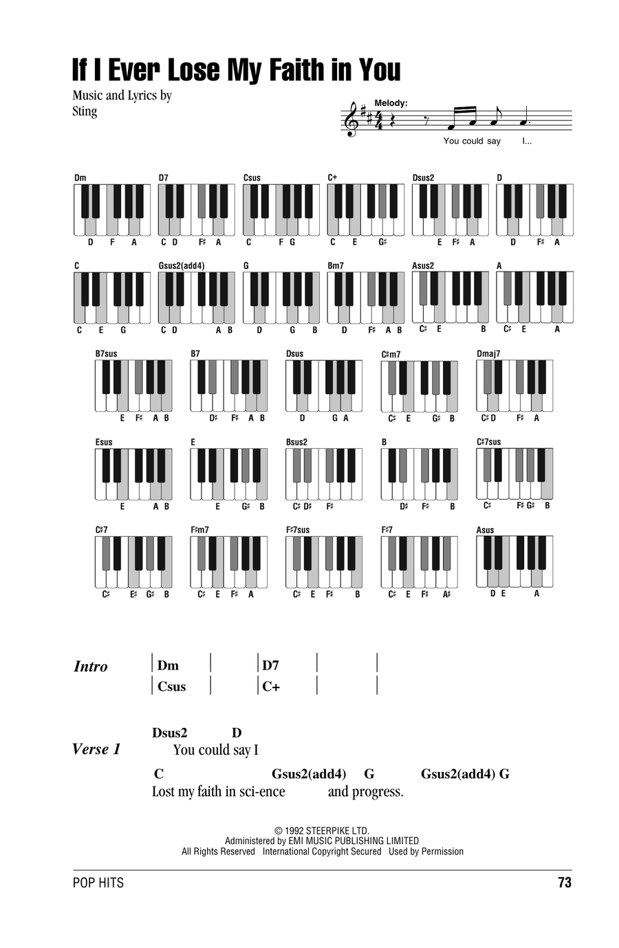 If I Ever Lose My Faith In You Piano scores gallery preview page 1
