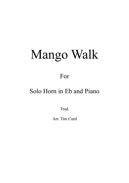 Mango Walk for Solo Horn in Eb and Piano image number null