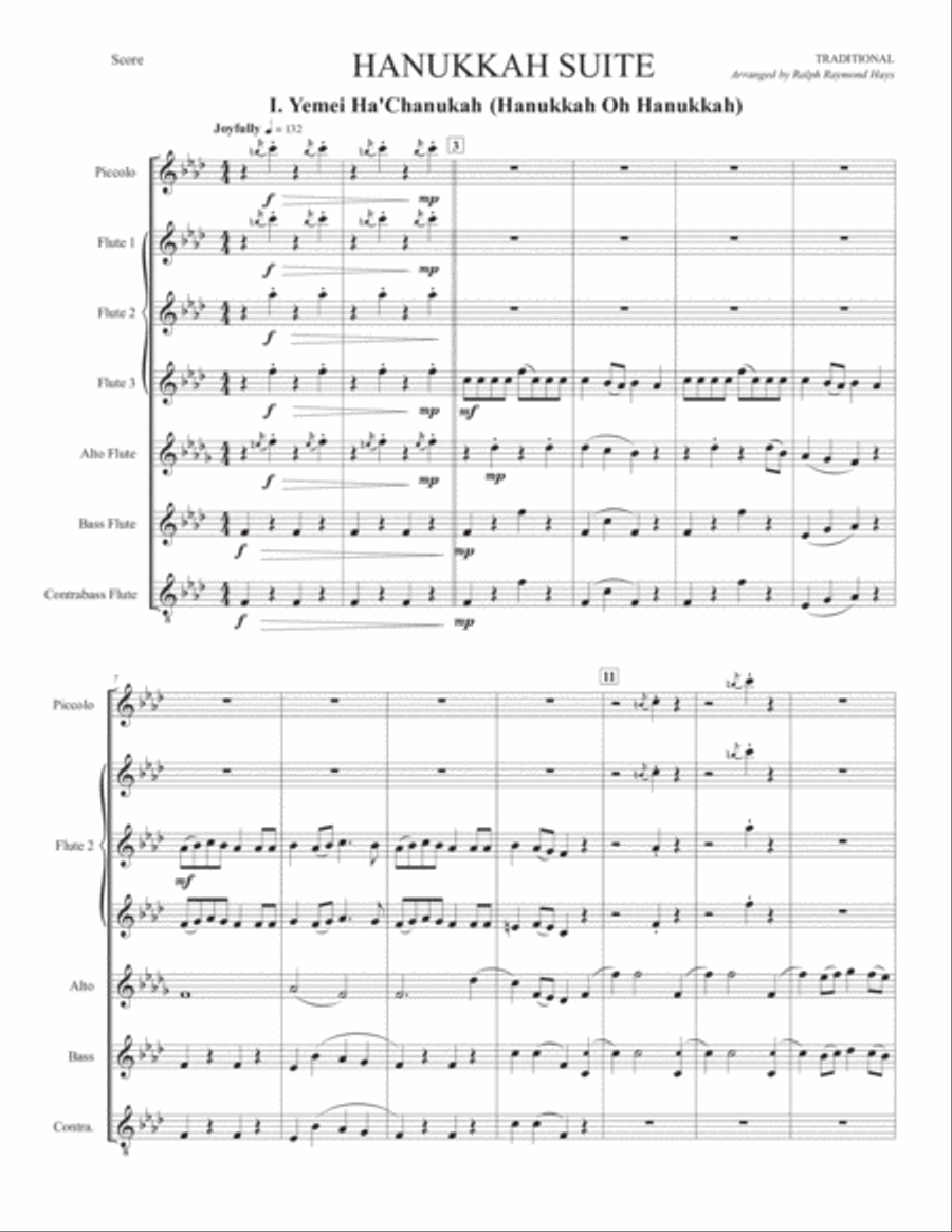 Hanukkah Suite (for Flute Choir) Flute Choir scores gallery preview page 2