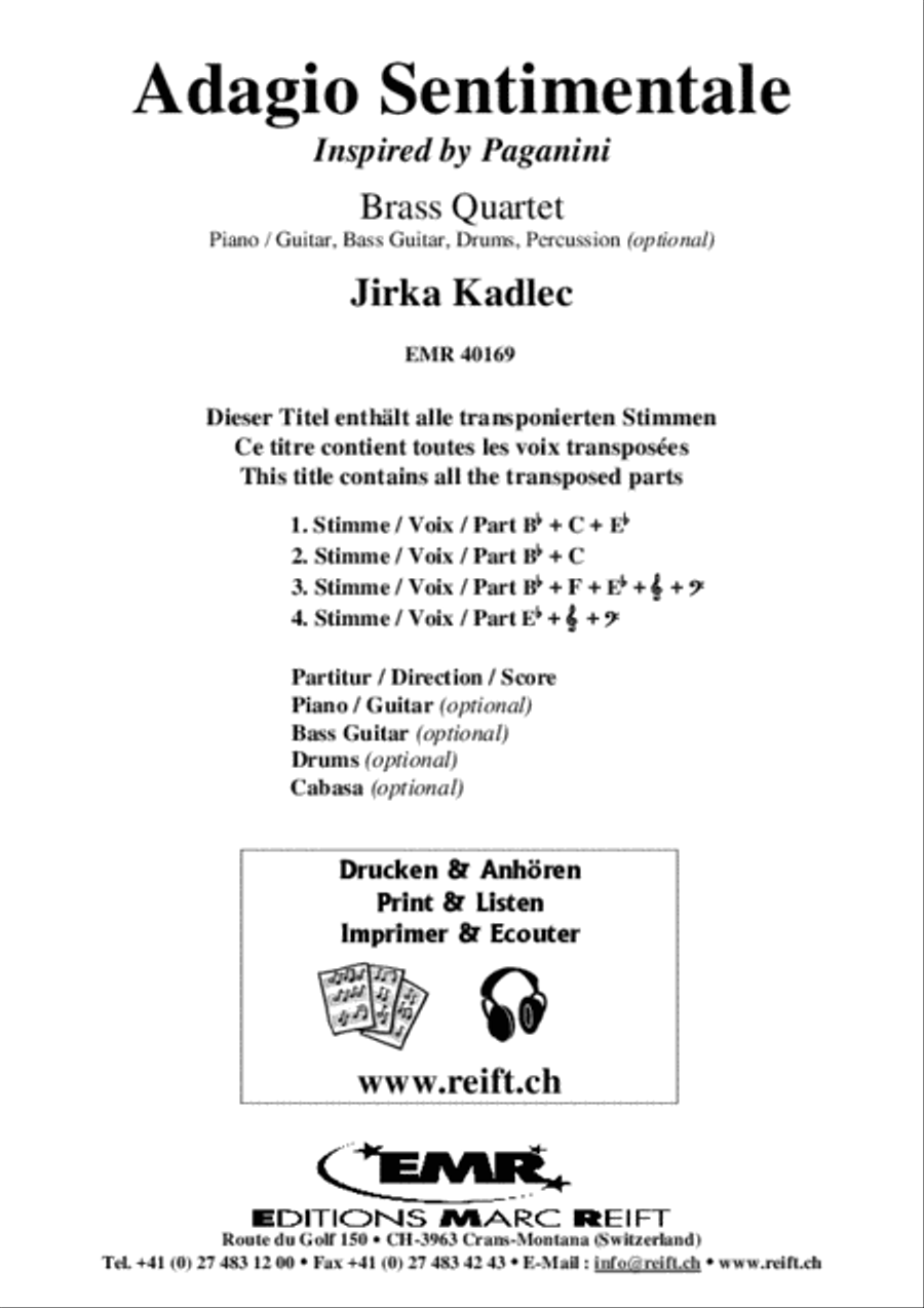 Adagio Sentimentale Brass Ensemble scores gallery preview page 2