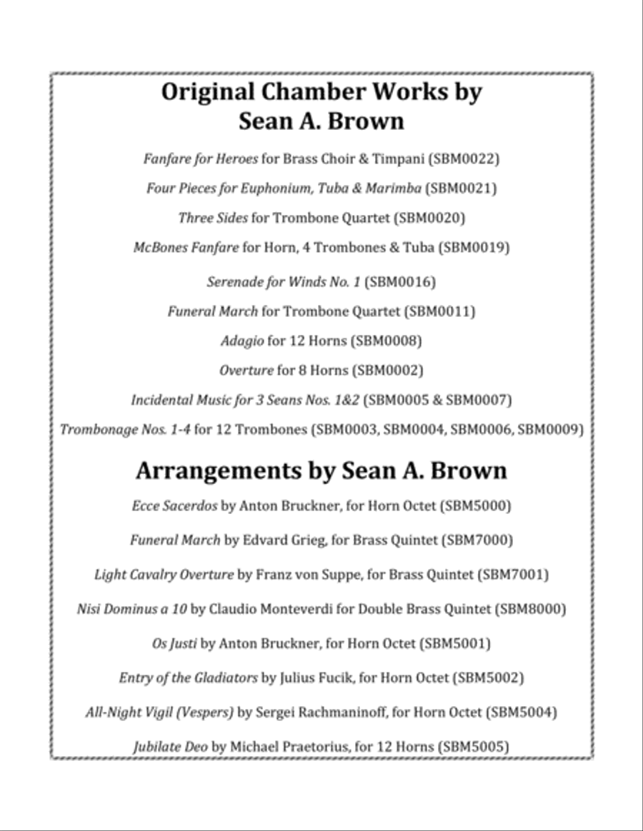 Trösterin Musik for Horn Octet Brass Ensemble scores gallery preview page 6