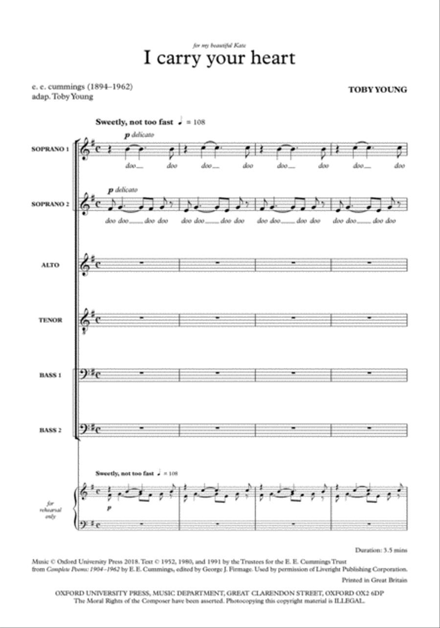 I carry your heart I carry your heart A Cappella scores gallery preview page 2