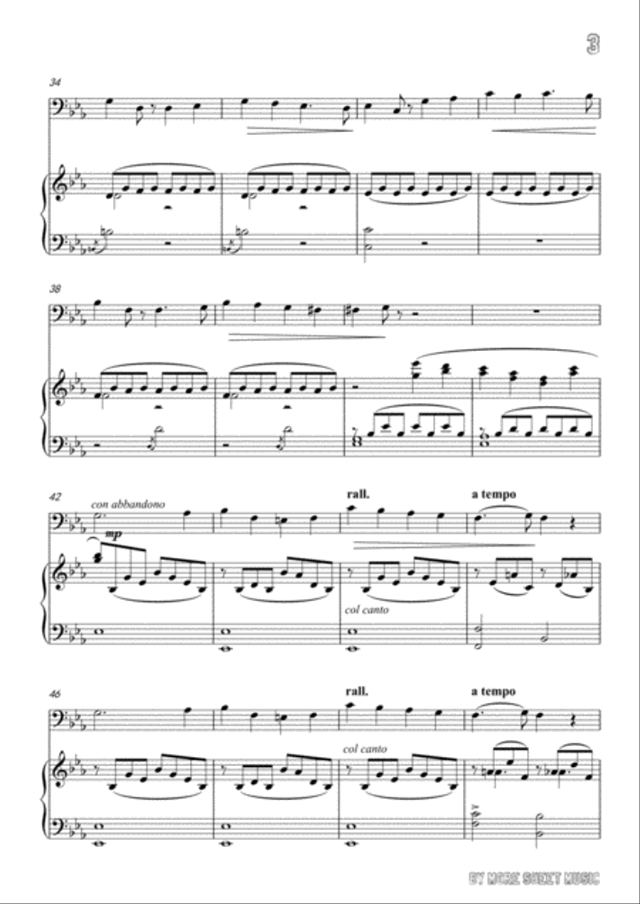 Bellini-L'abbandono,for Cello and Piano Voice scores gallery preview page 5