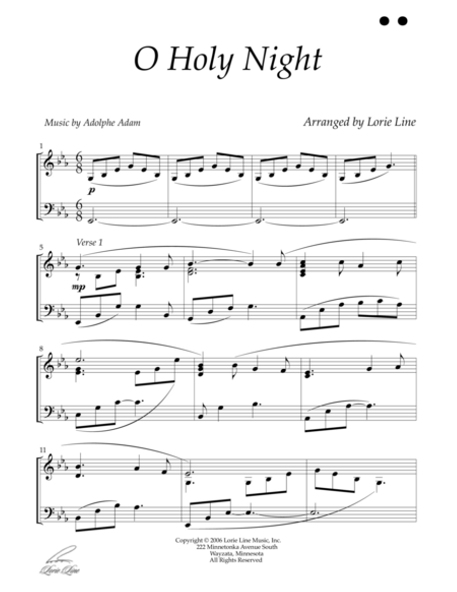 O Holy Night Piano Solo scores gallery preview page 2