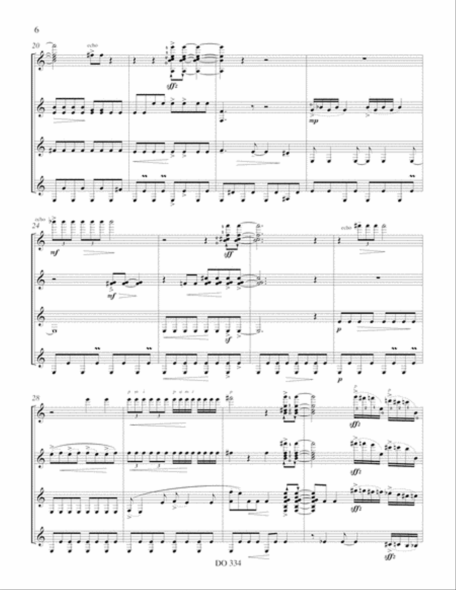 Le Temps voleur en fuite Guitar Ensemble scores gallery preview page 6