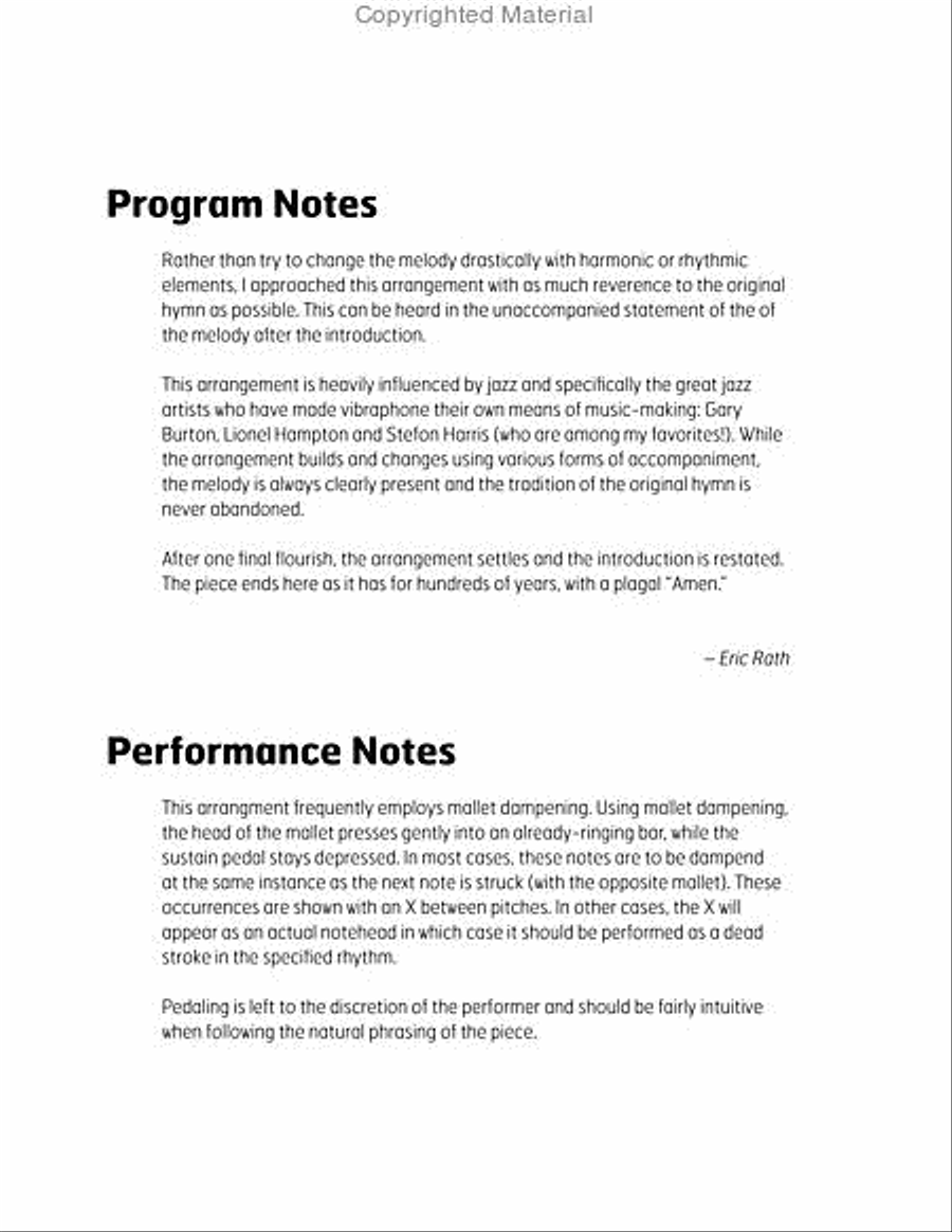 Amazing Grace (solo) Vibraphone scores gallery preview page 4