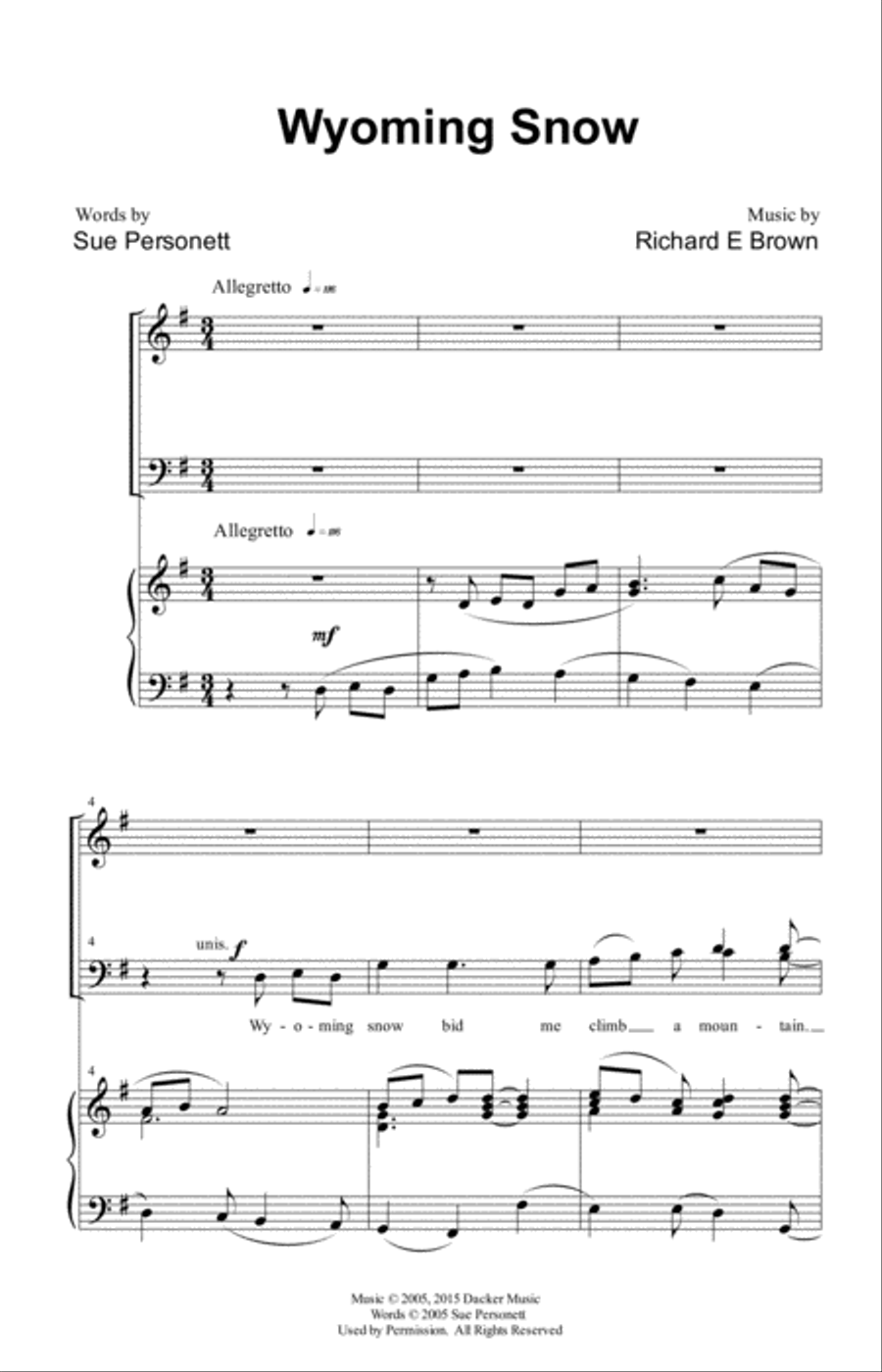 Wyoming Snow Wyoming Snow 4-Part scores gallery preview page 2