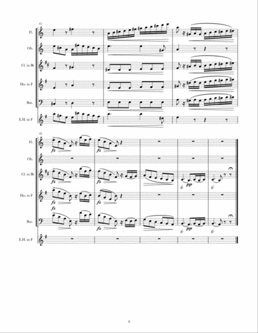The Weathervane arr for Wind Ensemble Woodwind Ensemble scores gallery preview page 6