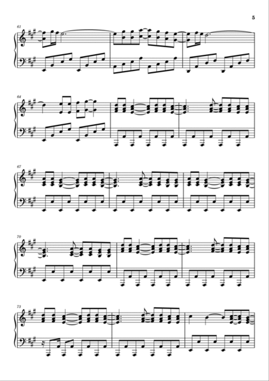 Gloria Piano Solo scores gallery preview page 5