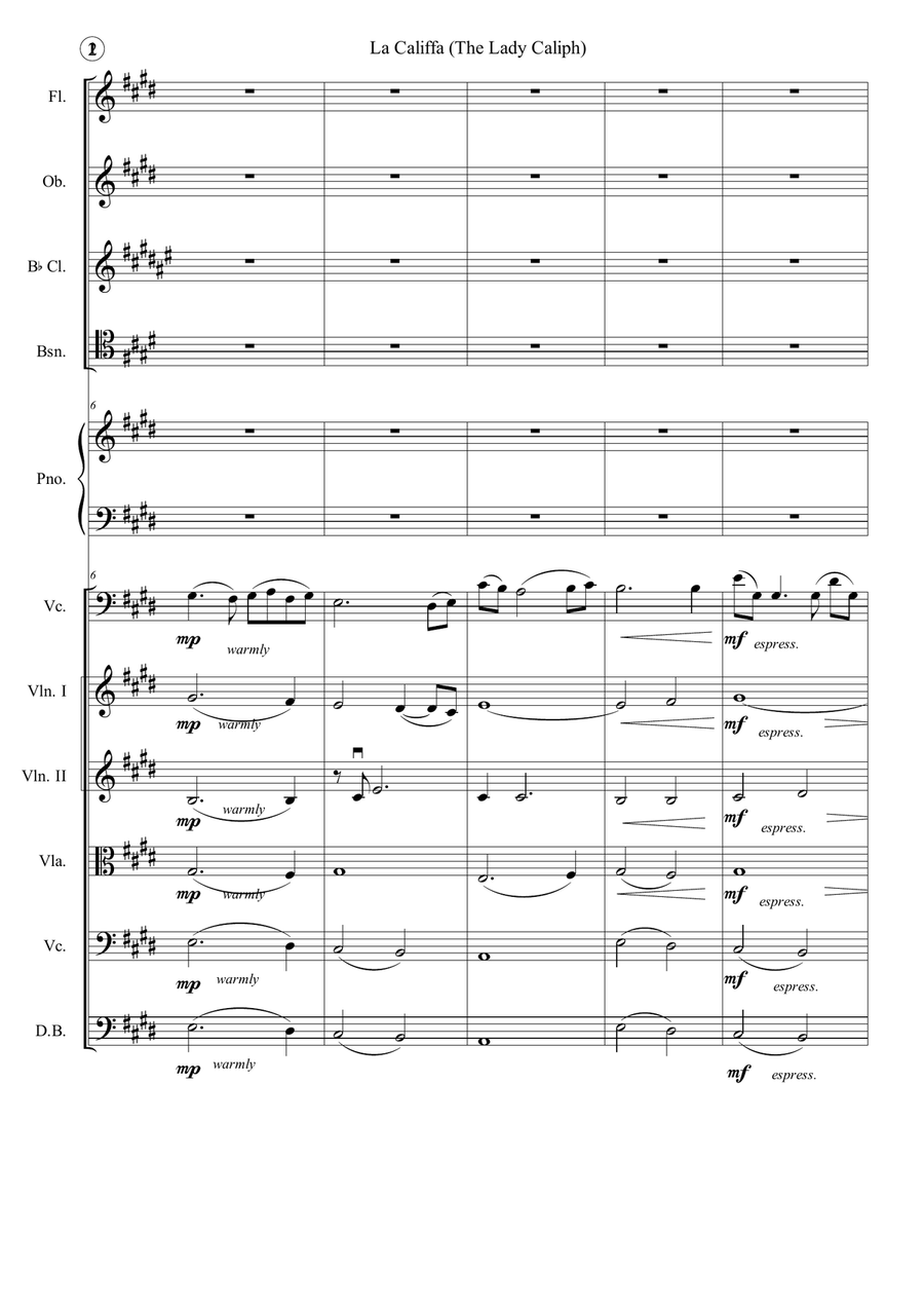 La Califfa Chamber Orchestra scores gallery preview page 3