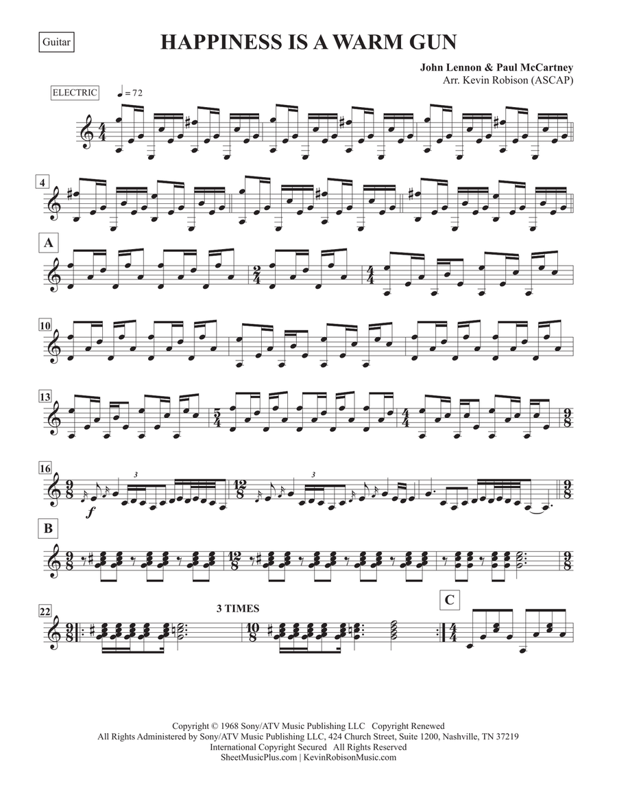 Happiness Is A Warm Gun Small Ensemble scores gallery preview page 6