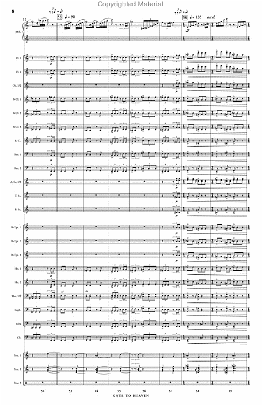 Gate to Heaven (wind ensemble score) Concert Band scores gallery preview page 9