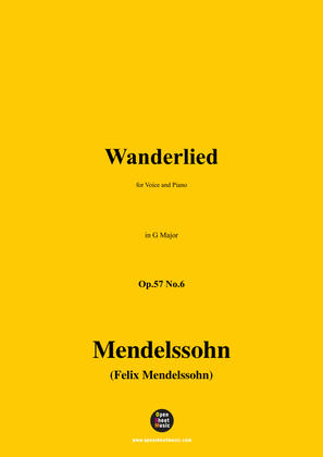 F. Mendelssohn-Wanderlied,Op.57 No.6,in G Major