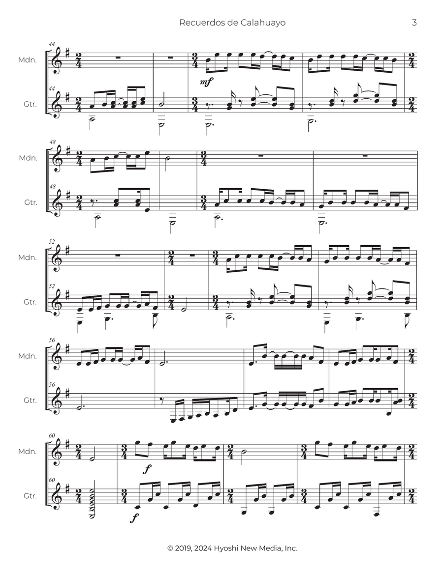 Recuerdos de Calahuayo Chamber Music scores gallery preview page 4