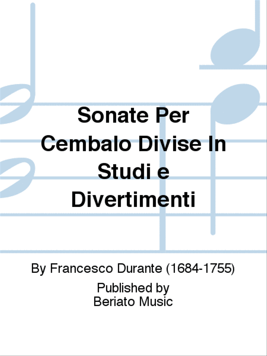 Sonate Per Cembalo Divise In Studi e Divertimenti Harpsichord scores gallery preview page 1
