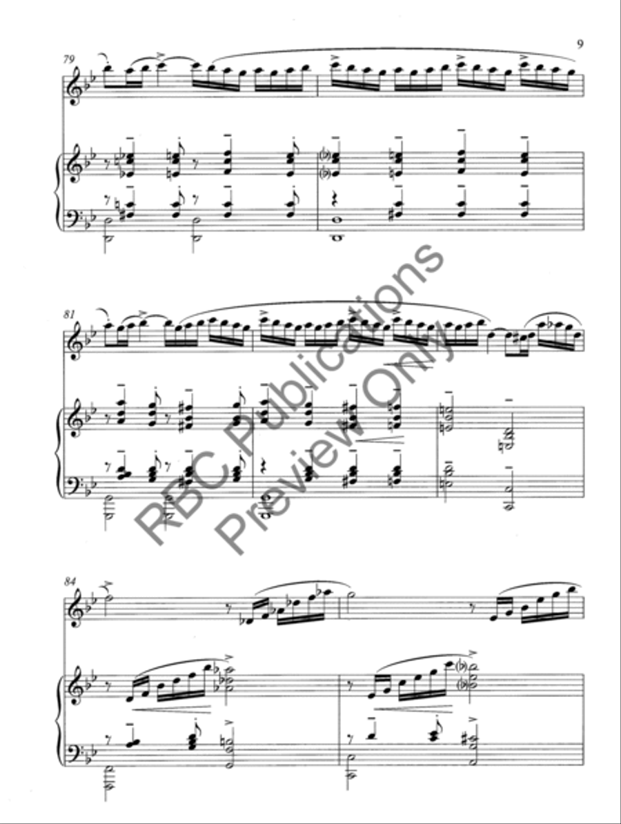 Clarinet Concerto Choir scores gallery preview page 12