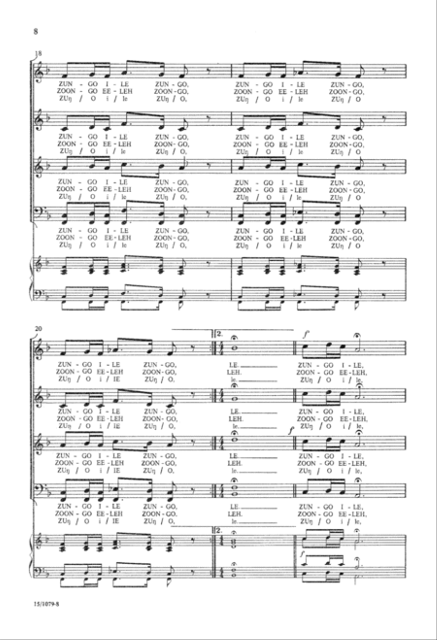 Zungo Zungo 4-Part scores gallery preview page 8